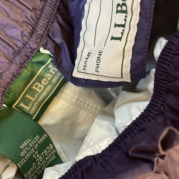 Ll Bean plush pants size youth 12 in deep purple - Picture 3 of 7